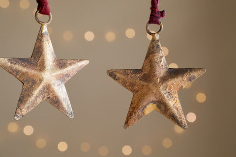 Roshani Star Antique Brass Baubles (Set of 4)