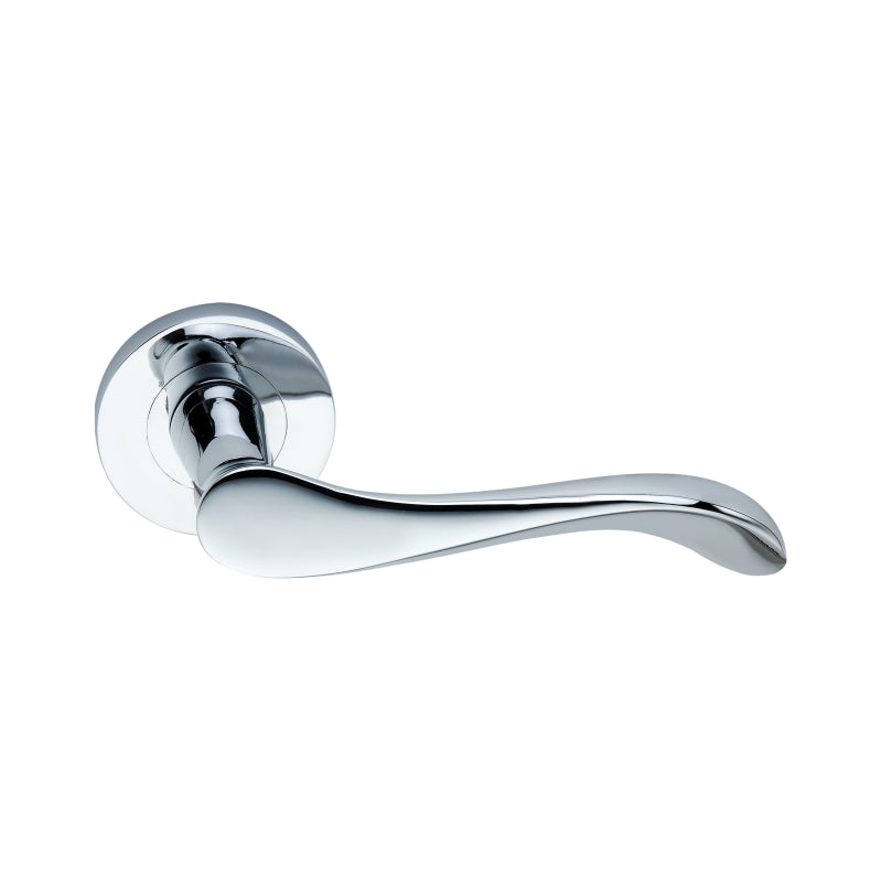 Polished Chrome Lever Door Handle Home Decor 