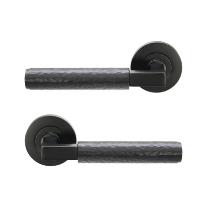 Matt Black Lever on Rose Door Handle Home Decor 