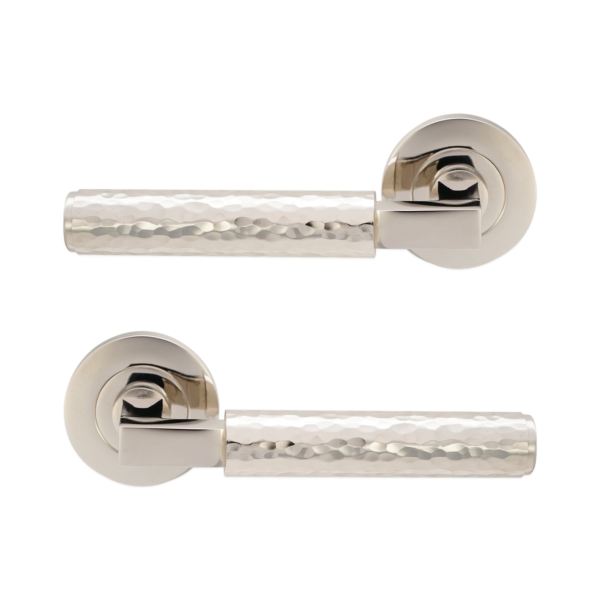 Polished Nickel Lever on Rose Door Handle Home Decor 