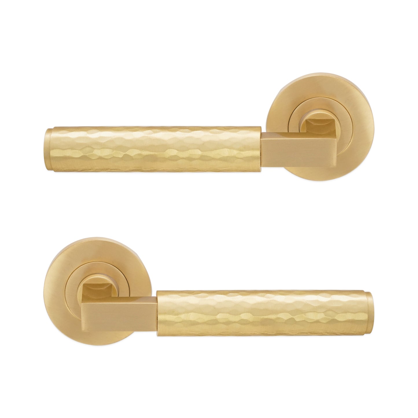 Satin Brass Lever on Rose Door Handle Home Decor 