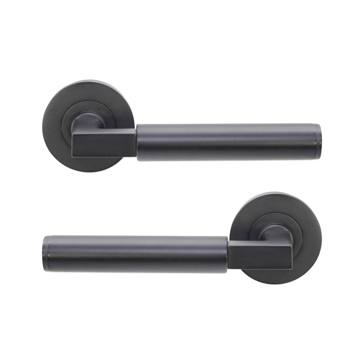 Opal Knurlmond Lever on Rose Matt Black Home Decor