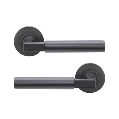 Opal Knurlmond Lever on Rose Matt Black Home Decor