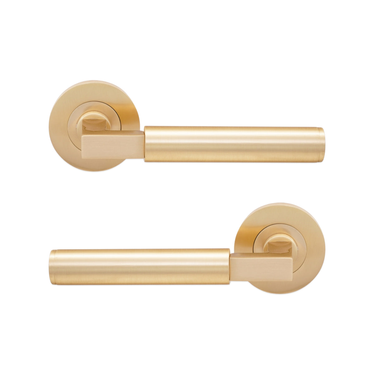 Opal Knurlmond Lever on Rose Satin Brass Home Decor