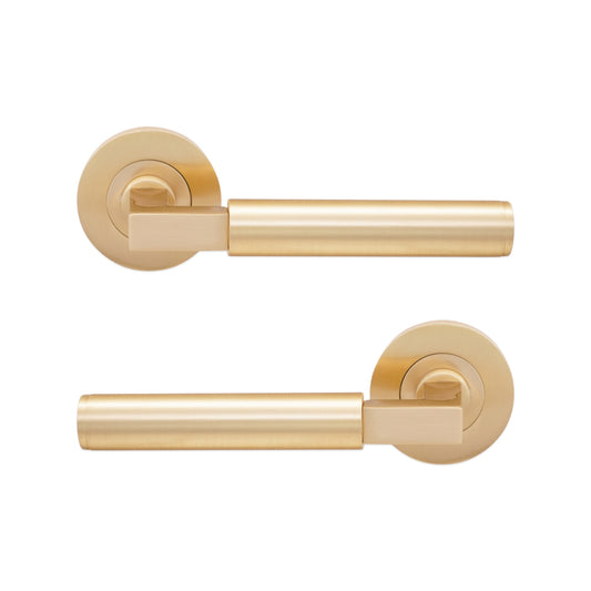 Opal Knurlmond Lever sur Rosette Laiton Satiné
