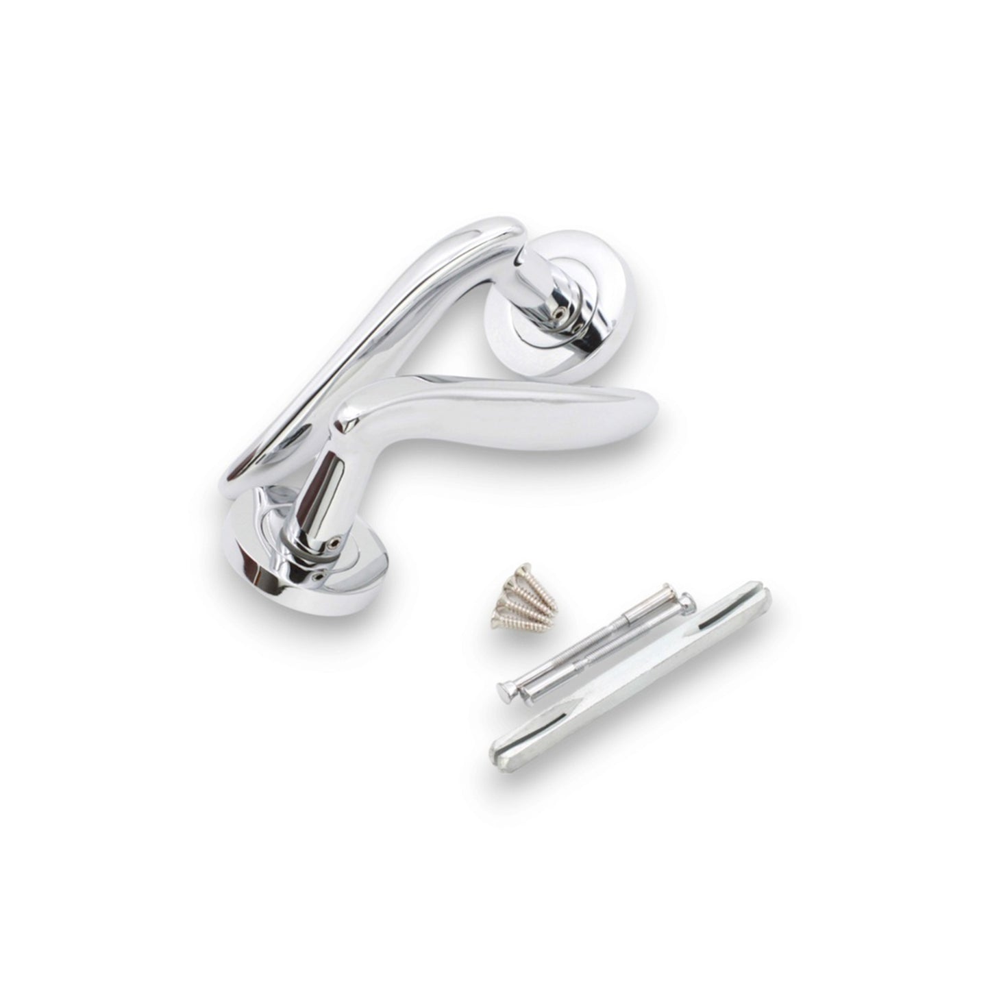 Polished Chrome Lever Door Handle Home Decor 