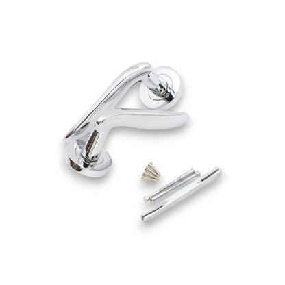 Polished Chrome Lever Door Handle Home Decor 