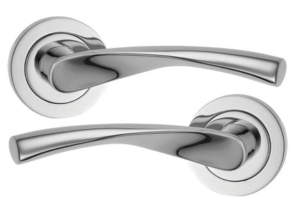 Mercury Lever on Rose Polished Chrome Latch Pack