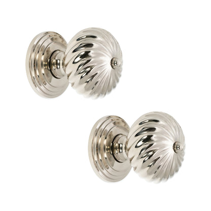Burcot Mortice Door Knob Polished Nickel Home Decor