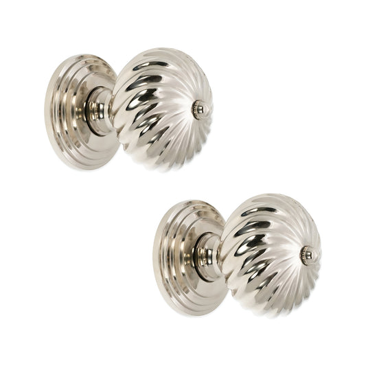 Burcot Mortice Door Knob Polished Nickel