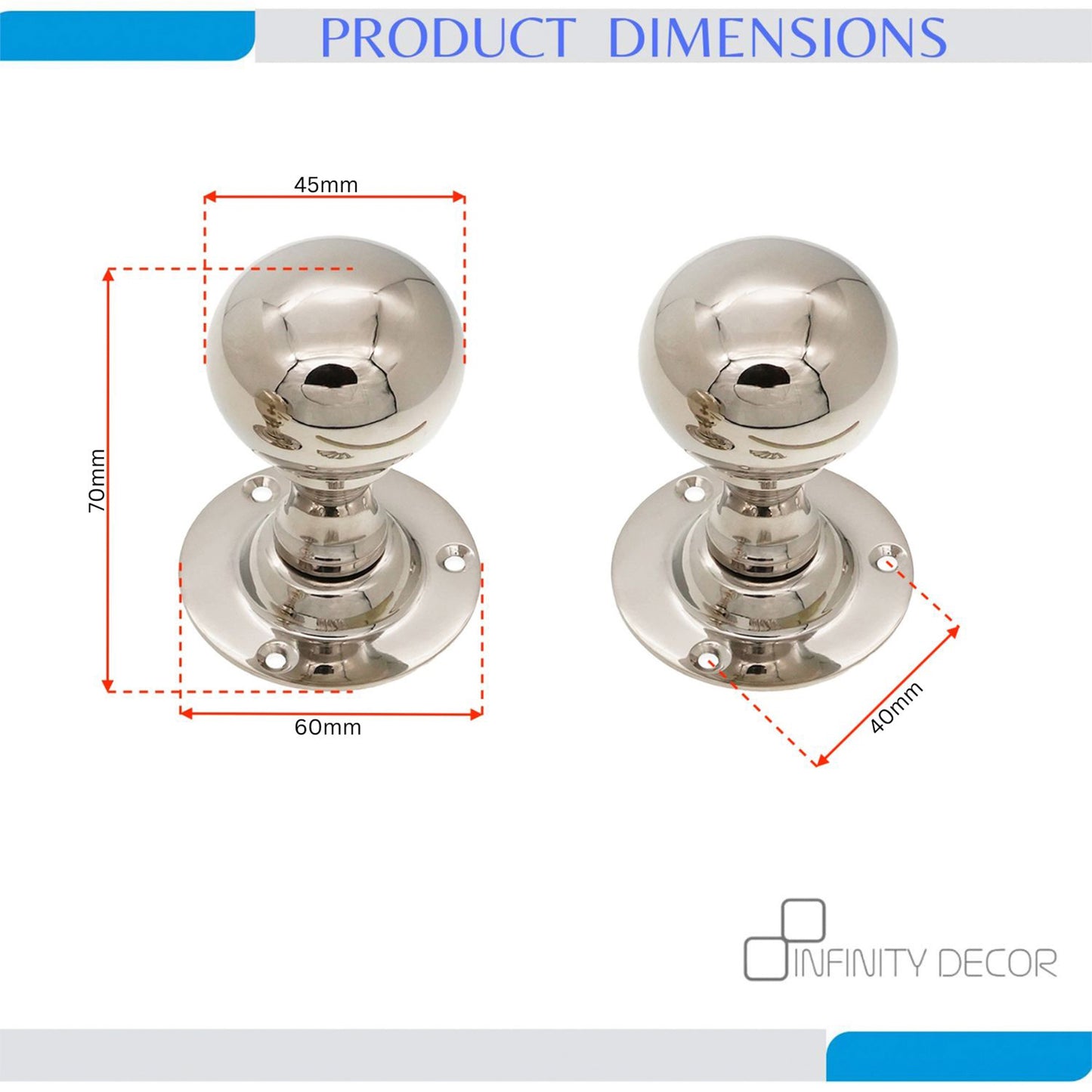 Ball Door Knob Polished Nickel Home Decor