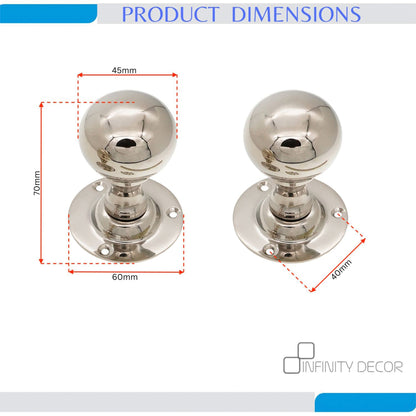 Ball Door Knob Polished Nickel Home Decor