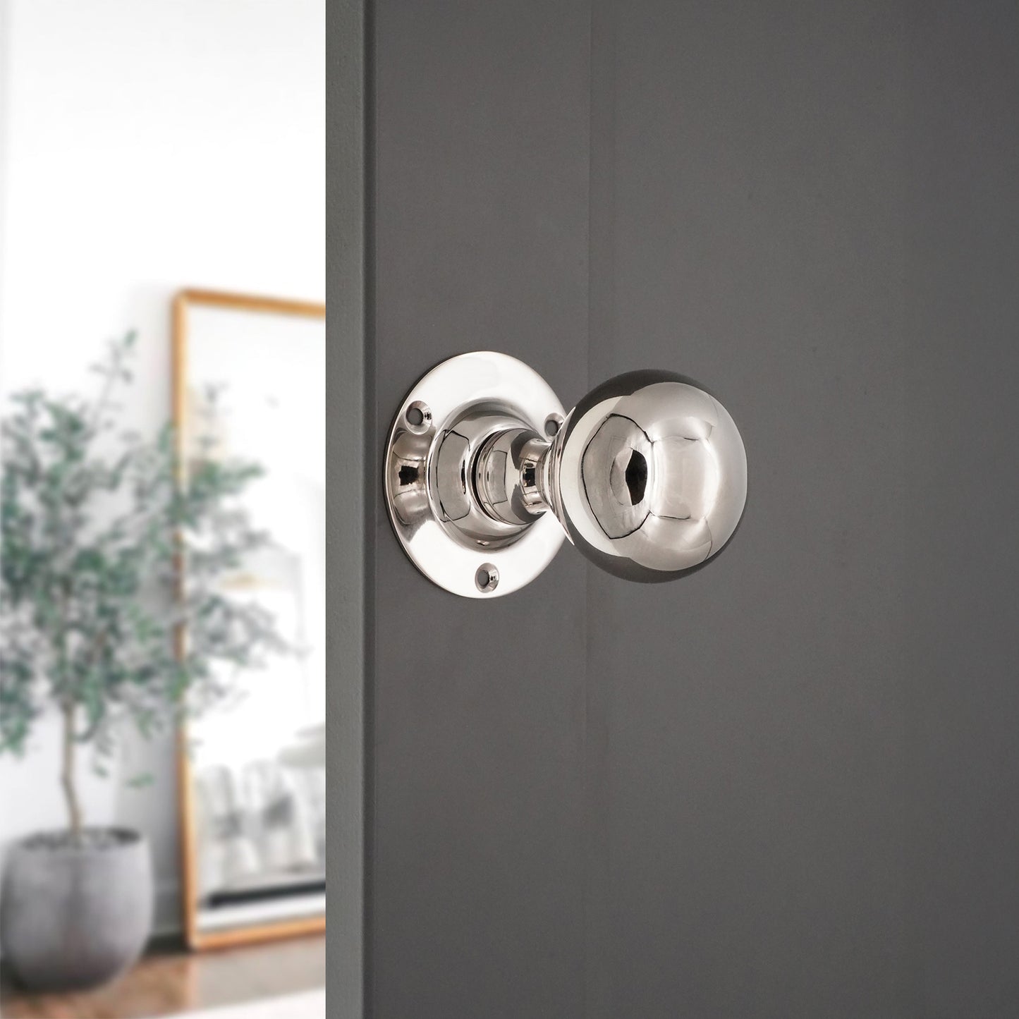 Ball Door Knob Polished Nickel Home Decor