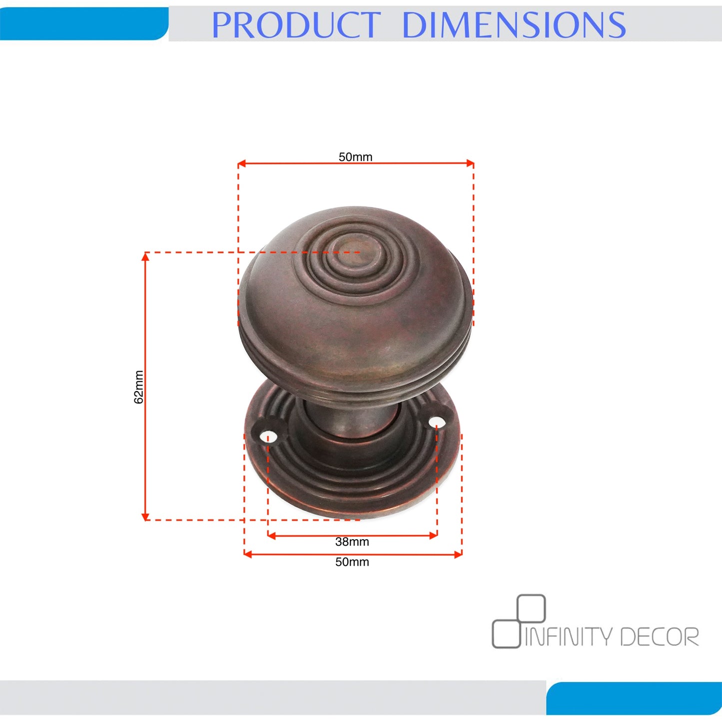 Bloxwich Rim Door Knob Aged Bronze Home Decor