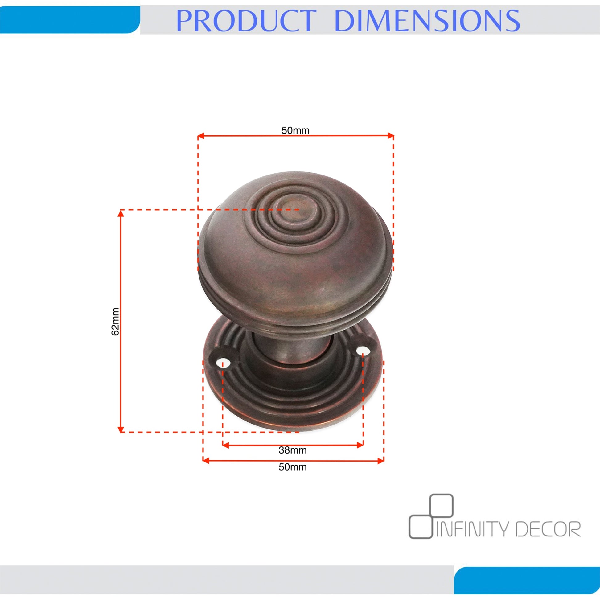 Bloxwich Rim Door Knob Aged Bronze Home Decor
