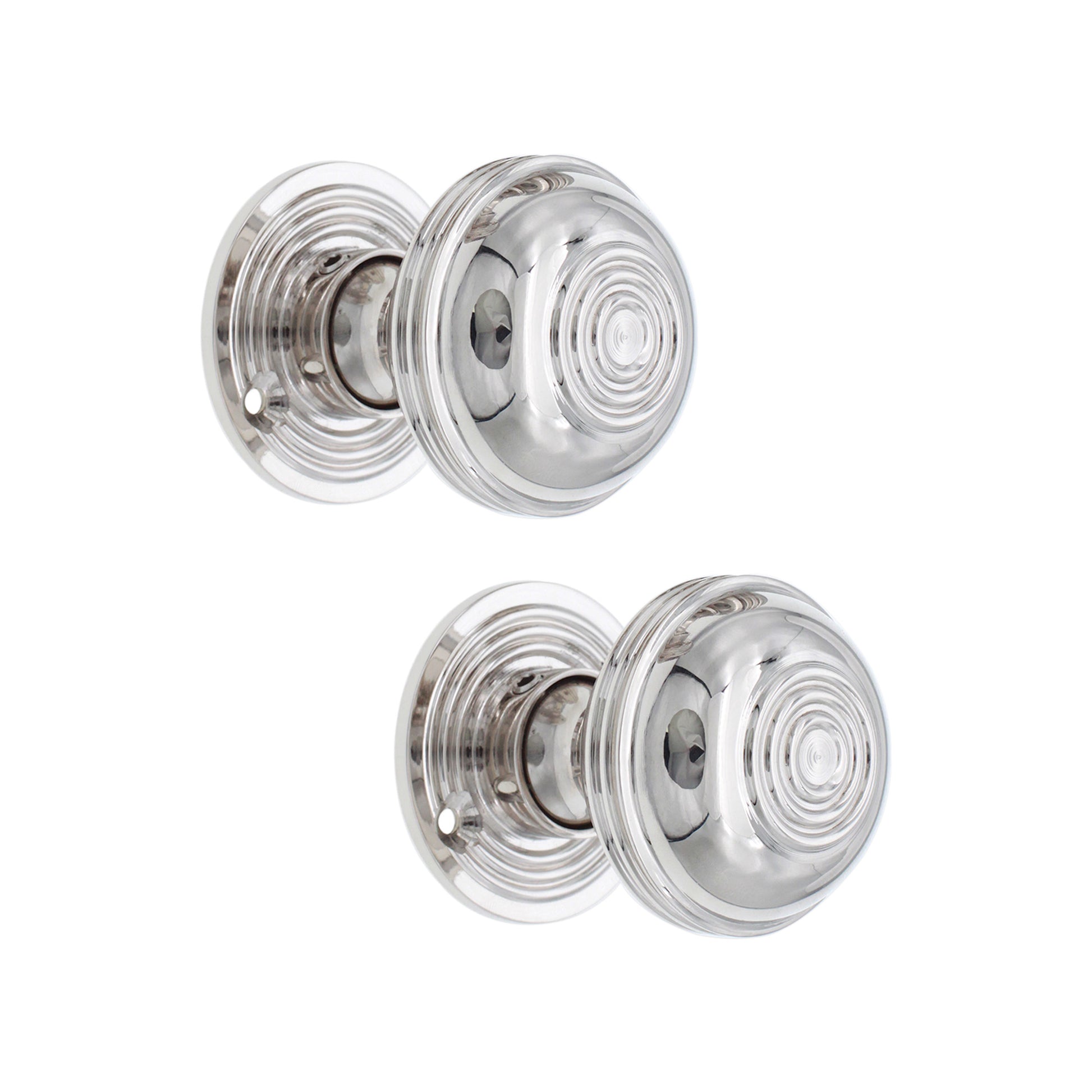 Bloxwich Rim Door Knob Polished Nickel Home Decor