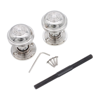 Bloxwich Rim Door Knob Polished Nickel Home Decor
