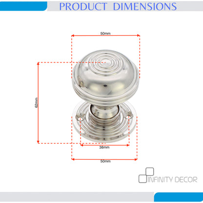Bloxwich Rim Door Knob Polished Nickel Home Decor