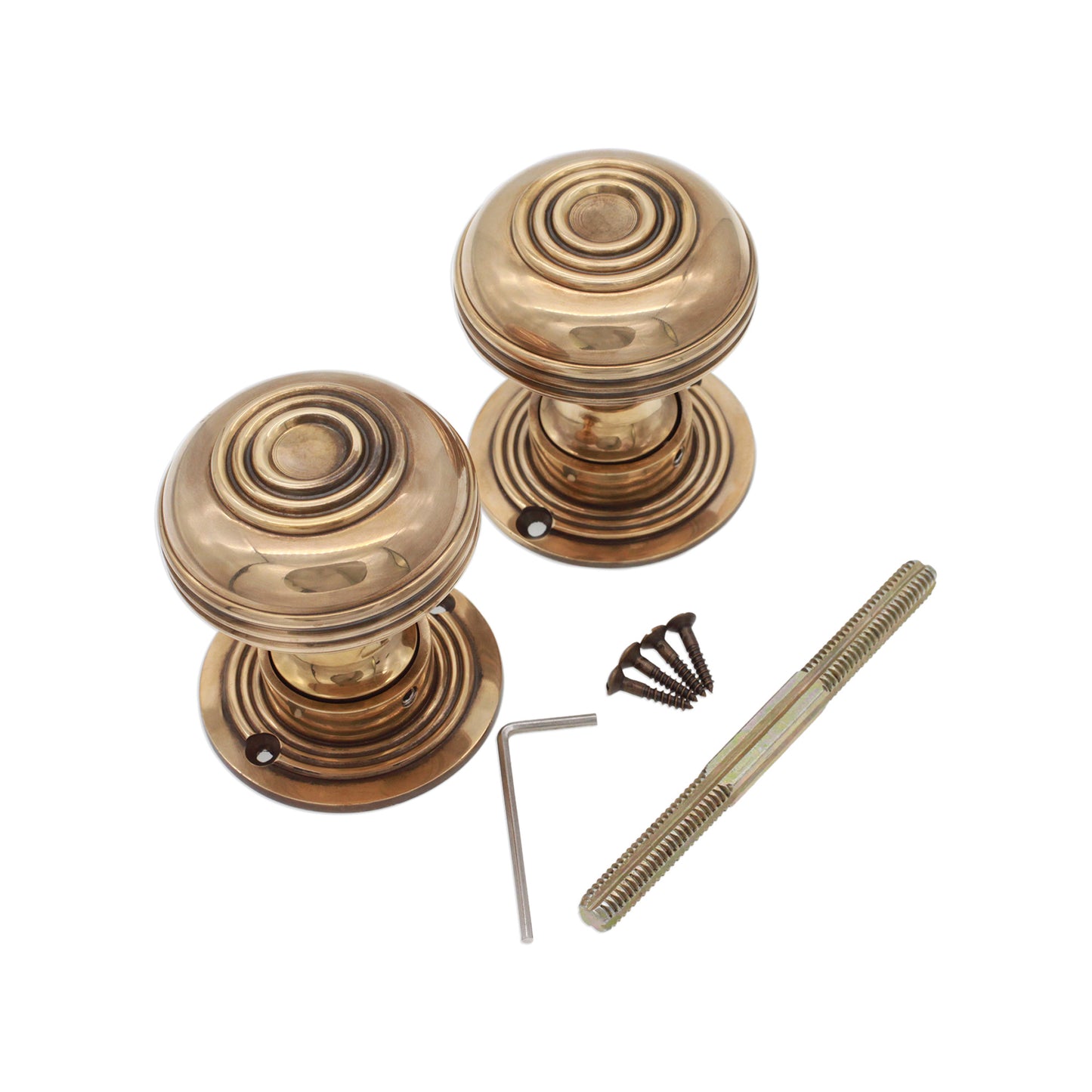 Bloxwich Large Rim Door Knob Aged Brass Home Decor