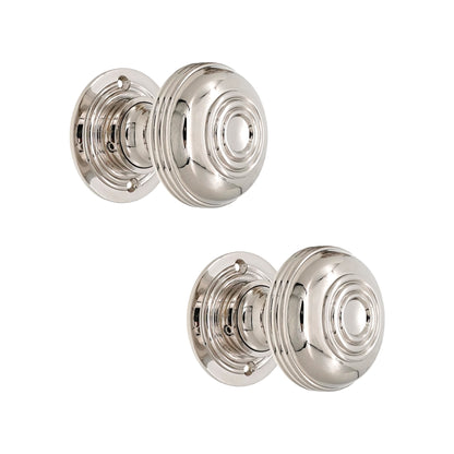 Bloxwich Large Rim Door Knob Polished Nickel Home Décor