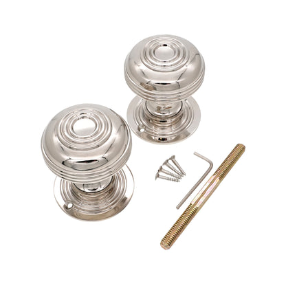 Bloxwich Large Rim Door Knob Polished Nickel Home Décor