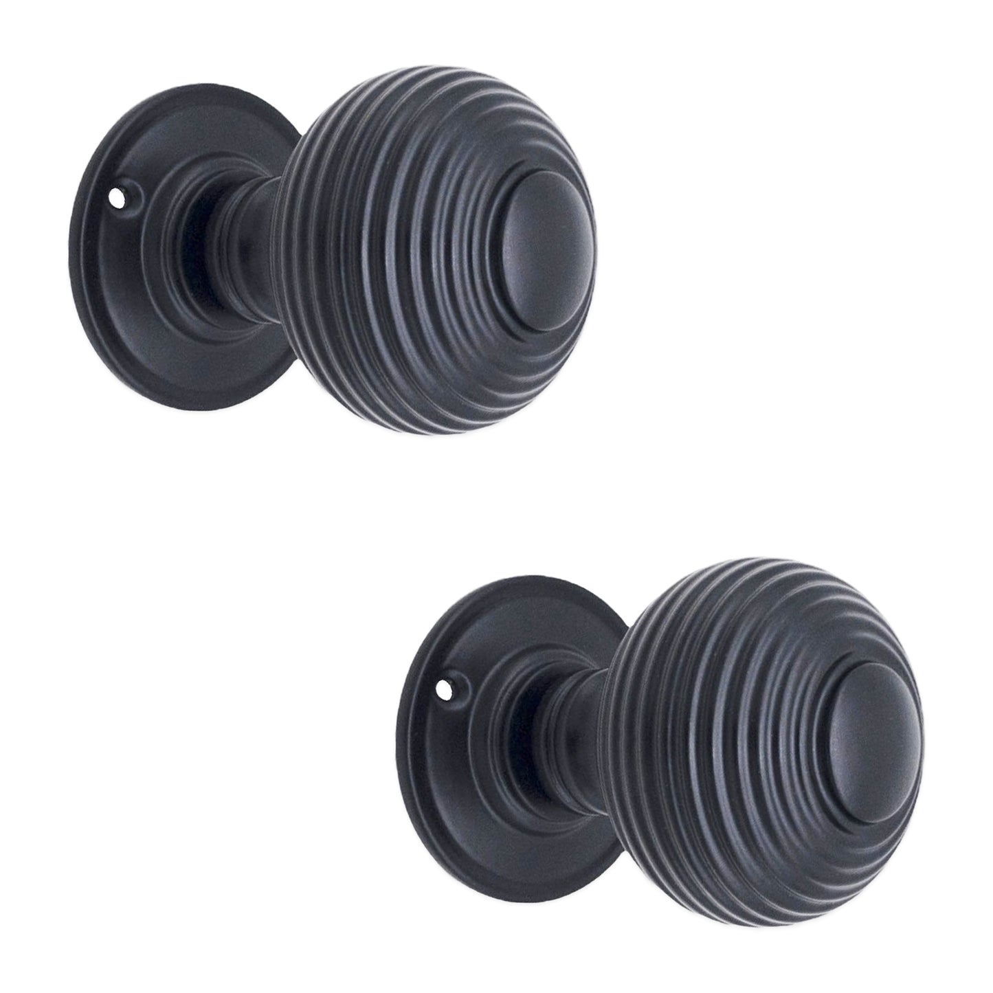 Beehive Door Knob Matt Black Home Decor