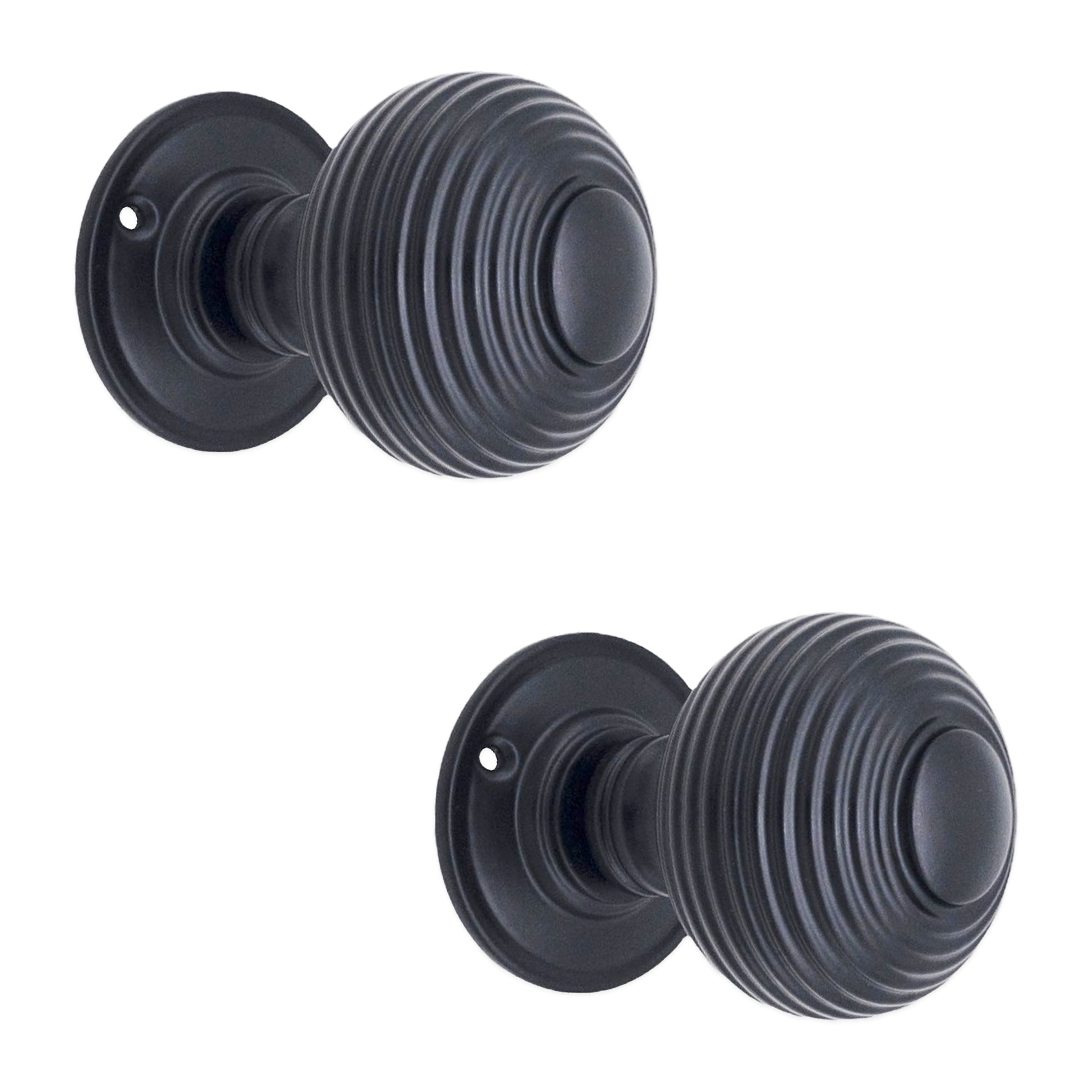 Beehive Door Knob Matt Black Home Decor