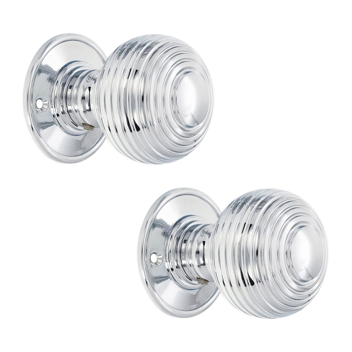 Beehive Door Knob Polished Chrome Home Decor