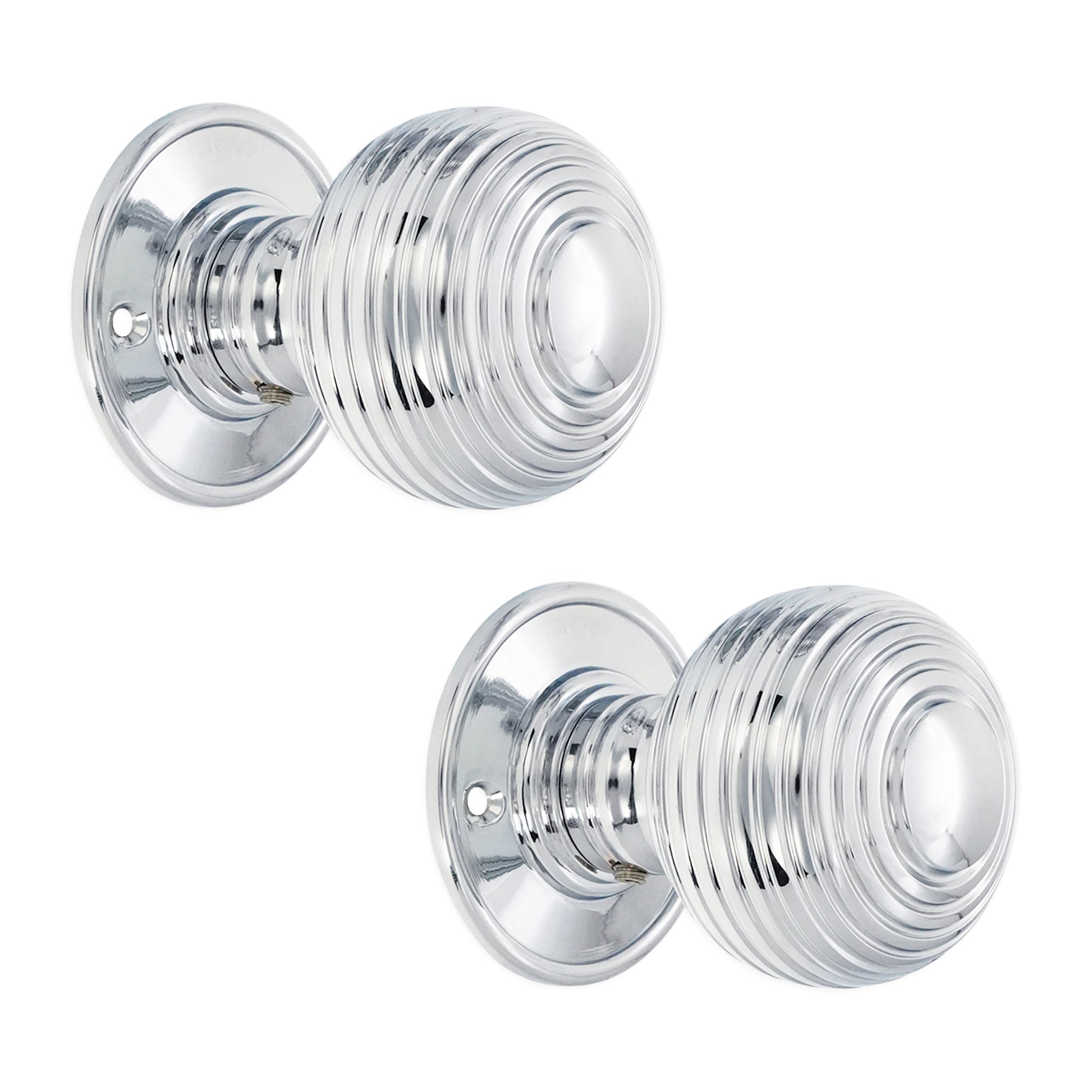 Beehive Door Knob Polished Chrome Home Decor