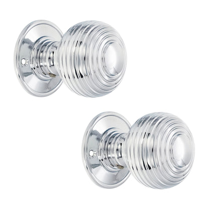 Beehive Door Knob Polished Chrome Home Decor