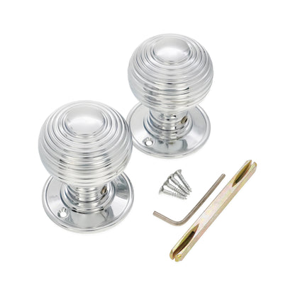 Beehive Door Knob Polished Chrome Home Decor