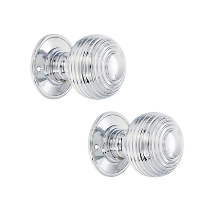 Beehive Door Knob Polished Chrome Home Decor