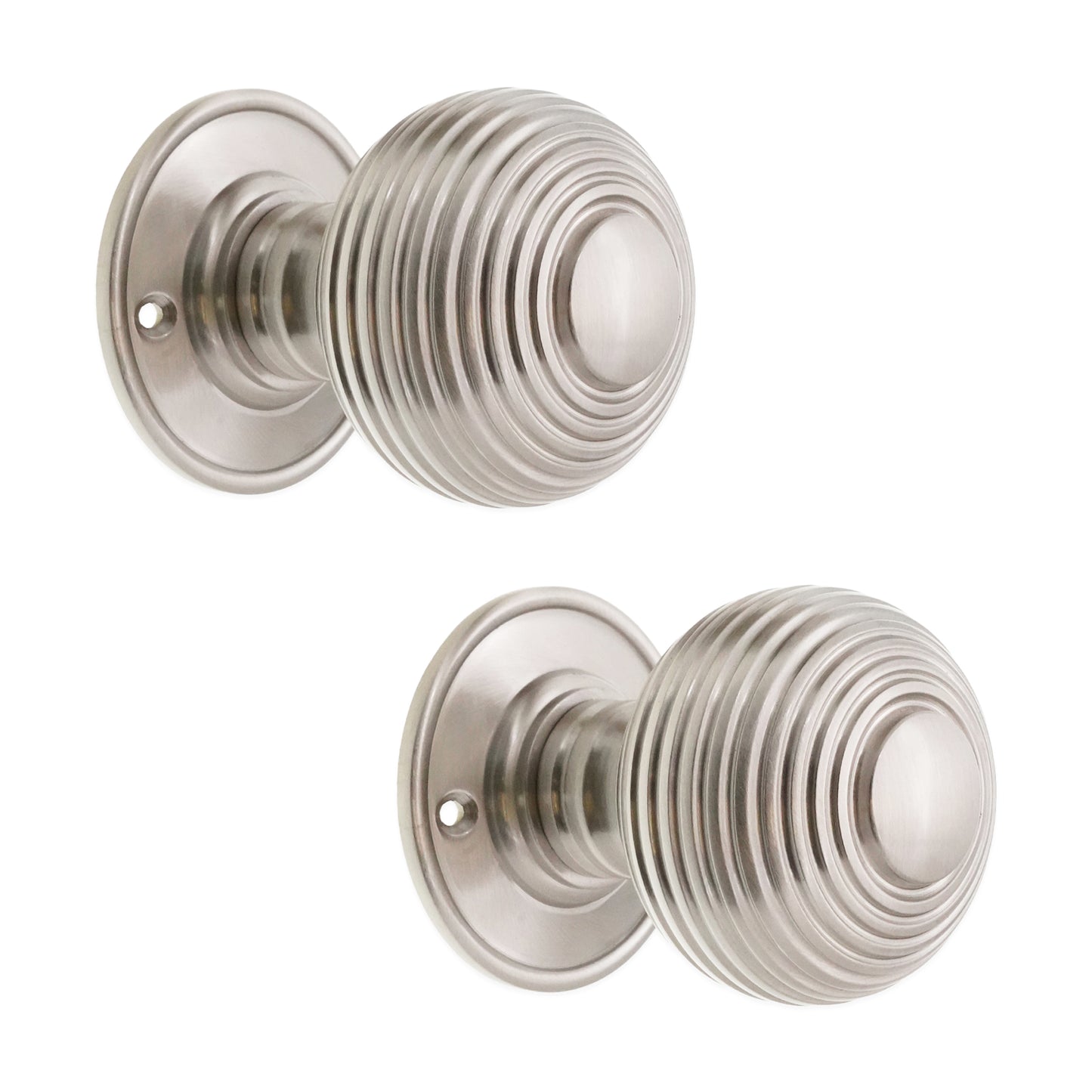 Beehive Mortice Door Knob Satin Nickel Home Decor