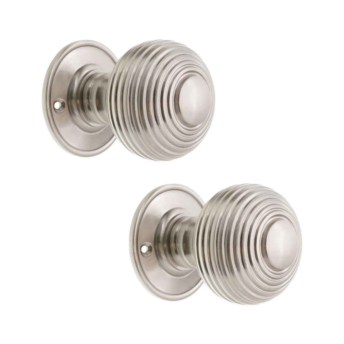 Beehive Mortice Door Knob Satin Nickel Home Decor