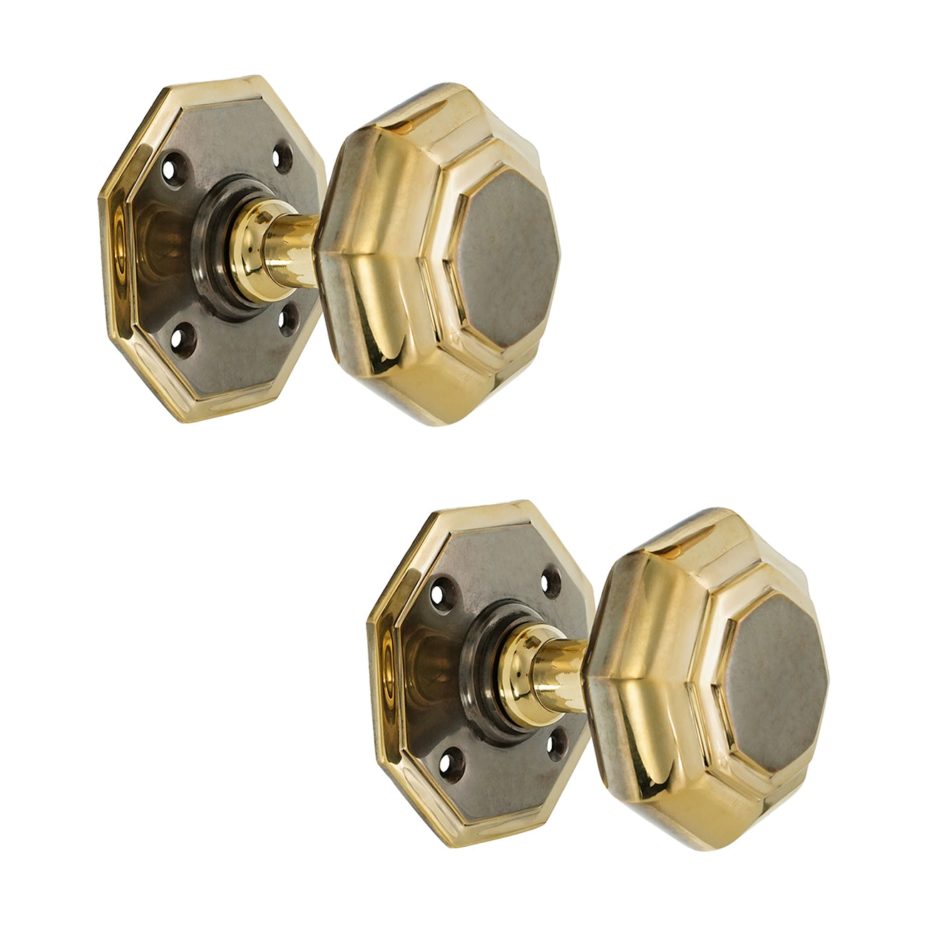 Octagonal Door Knob Home Decor Aged Brass Home Decor