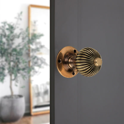 Regency Door Knob Aged Brass Home Decor