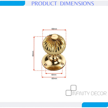 Regency Door Knob Polished Brass Home Decor
