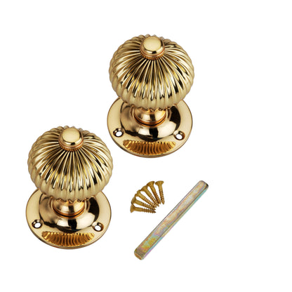 Regency Door Knob Polished Brass Home Decor