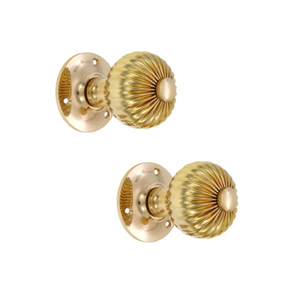 Regency Door Knob Polished Brass Home Decor