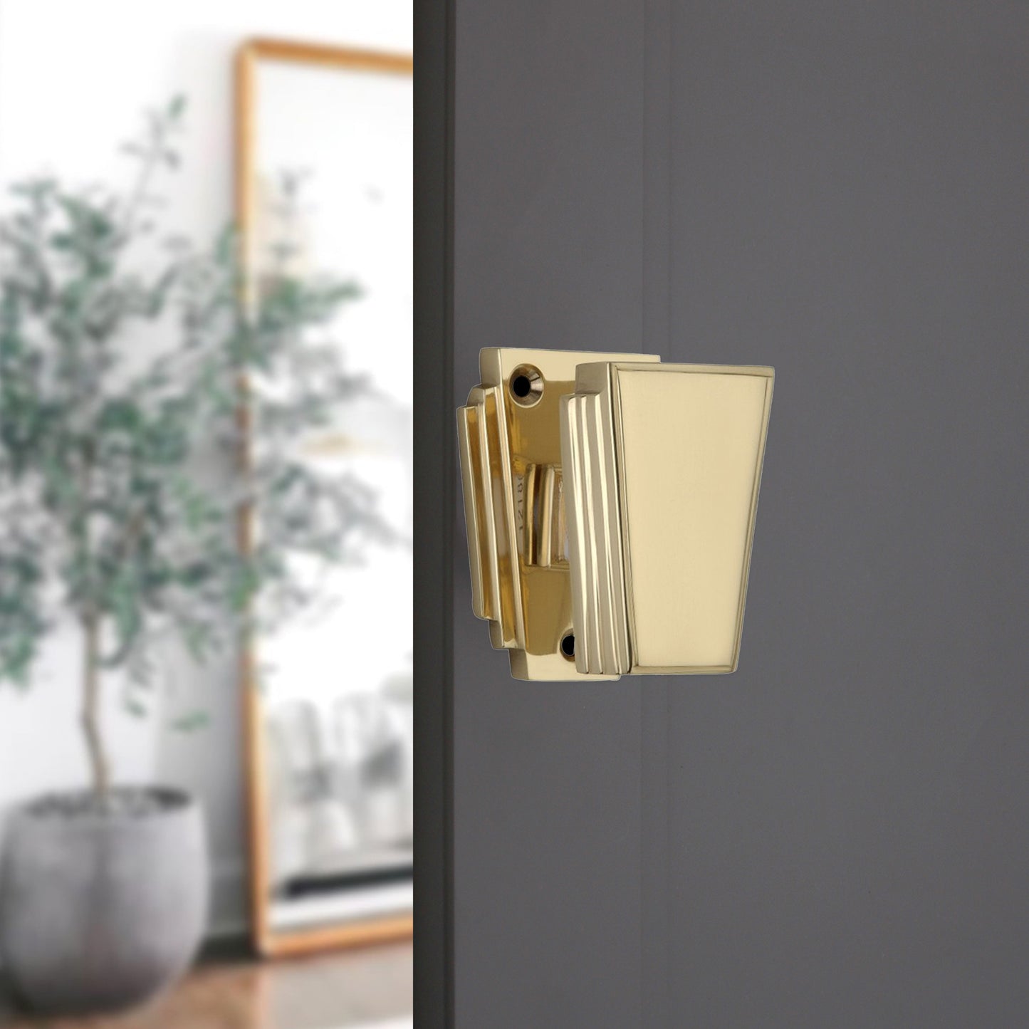 Triago Door Knob Polished Brass Home Decor
