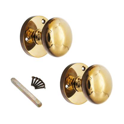 Victorian Mortice Door Knob Aged Brass Home Decor