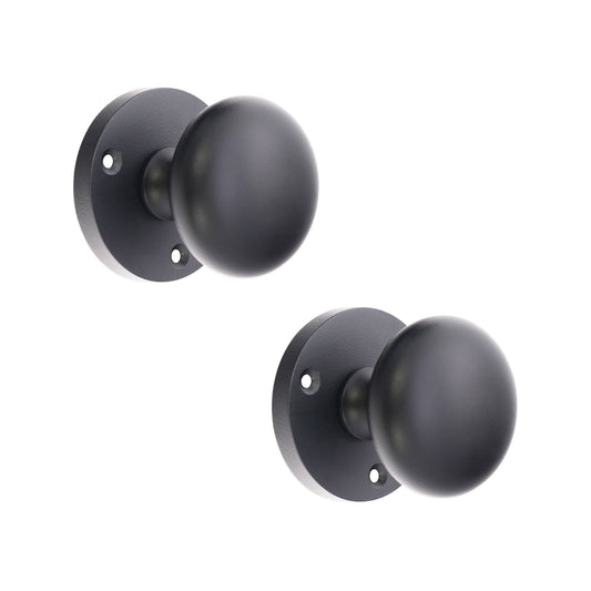 Victorian Door Knob Matt Black