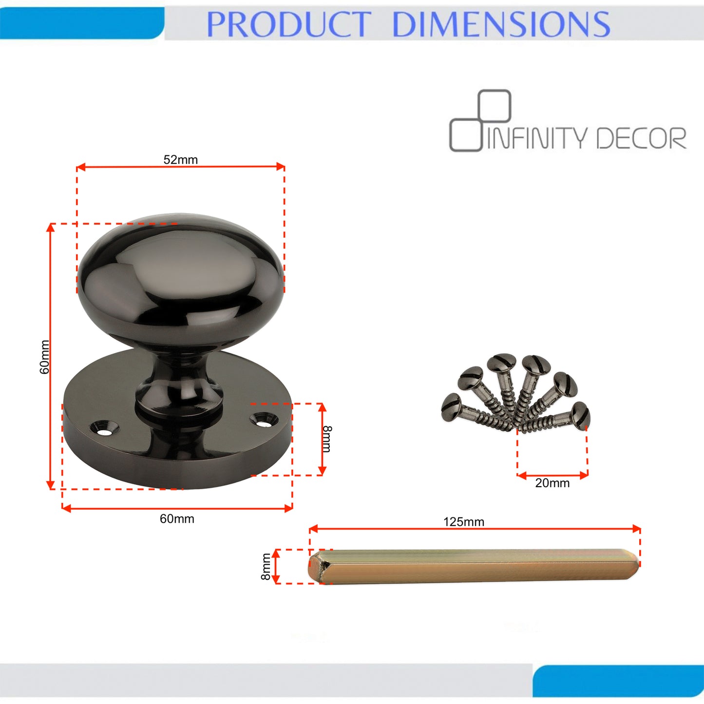 Victorian Door Knob Black Nickel Home Decor