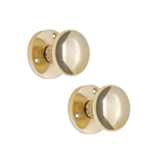 Bouton de porte victorien en laiton poli