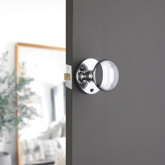 Victorian Door Knob Polished Chrome