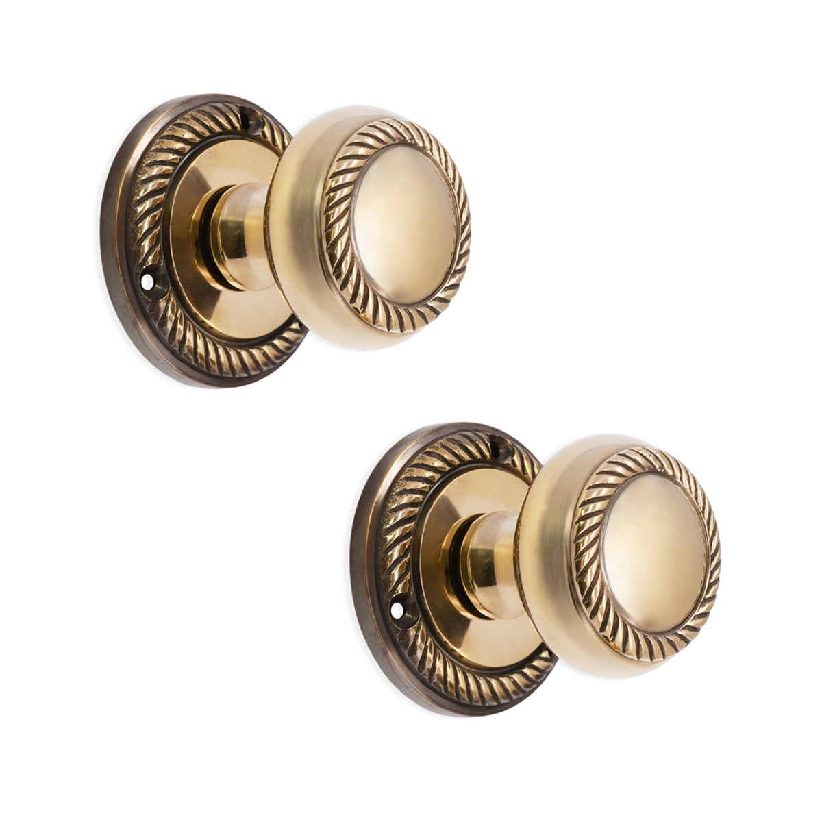 Aged Brass Georgian Mortice Door Knob Home Decor