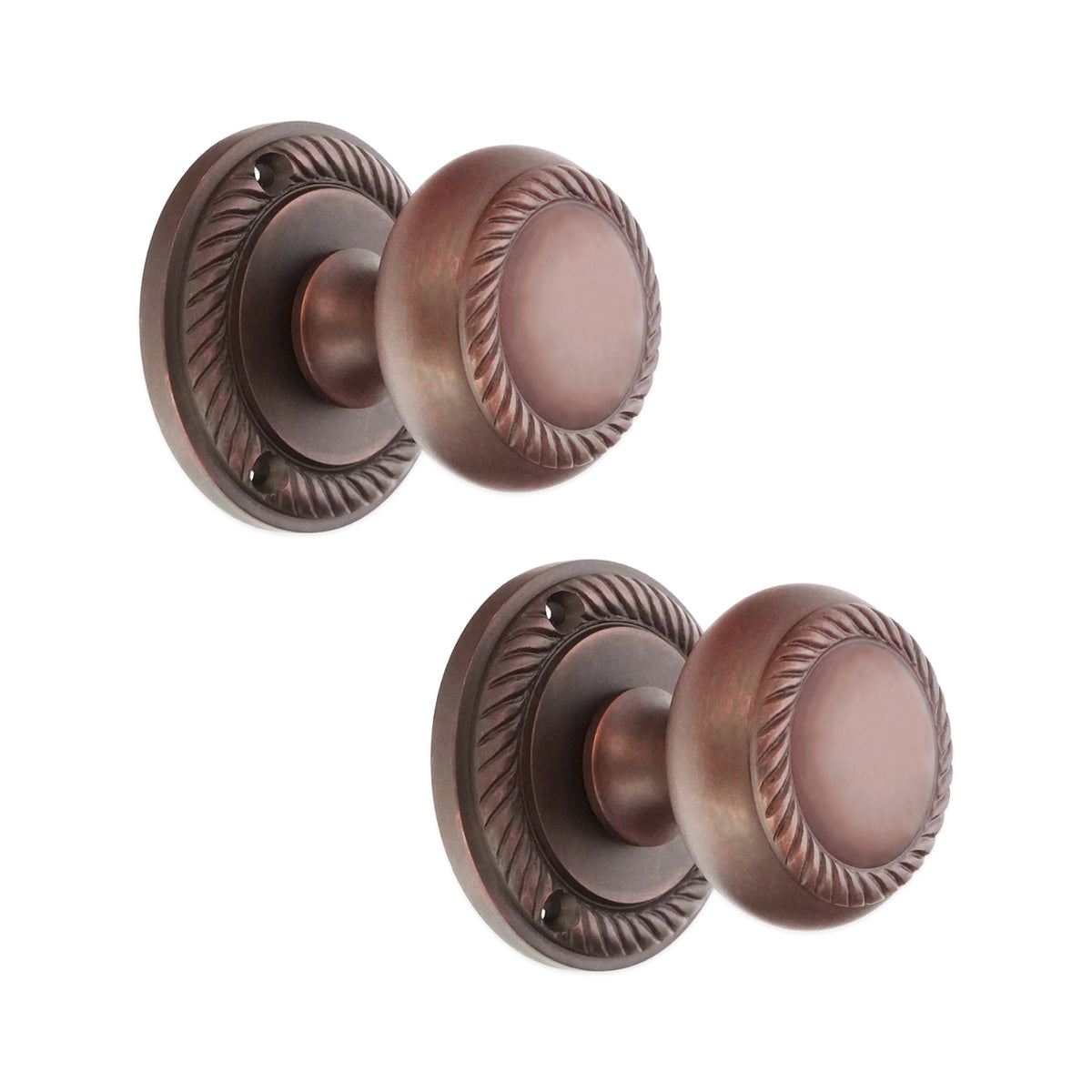 Georgian Mortice Door Knob Aged Bronze Home Decor