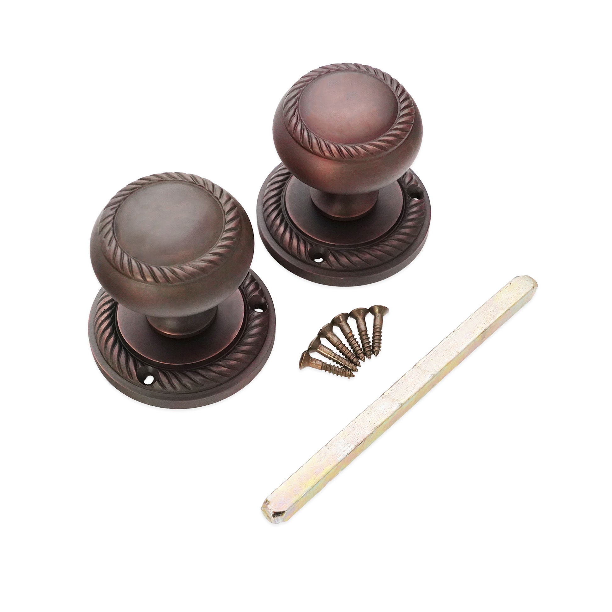 Georgian Mortice Door Knob Aged Bronze Home Decor