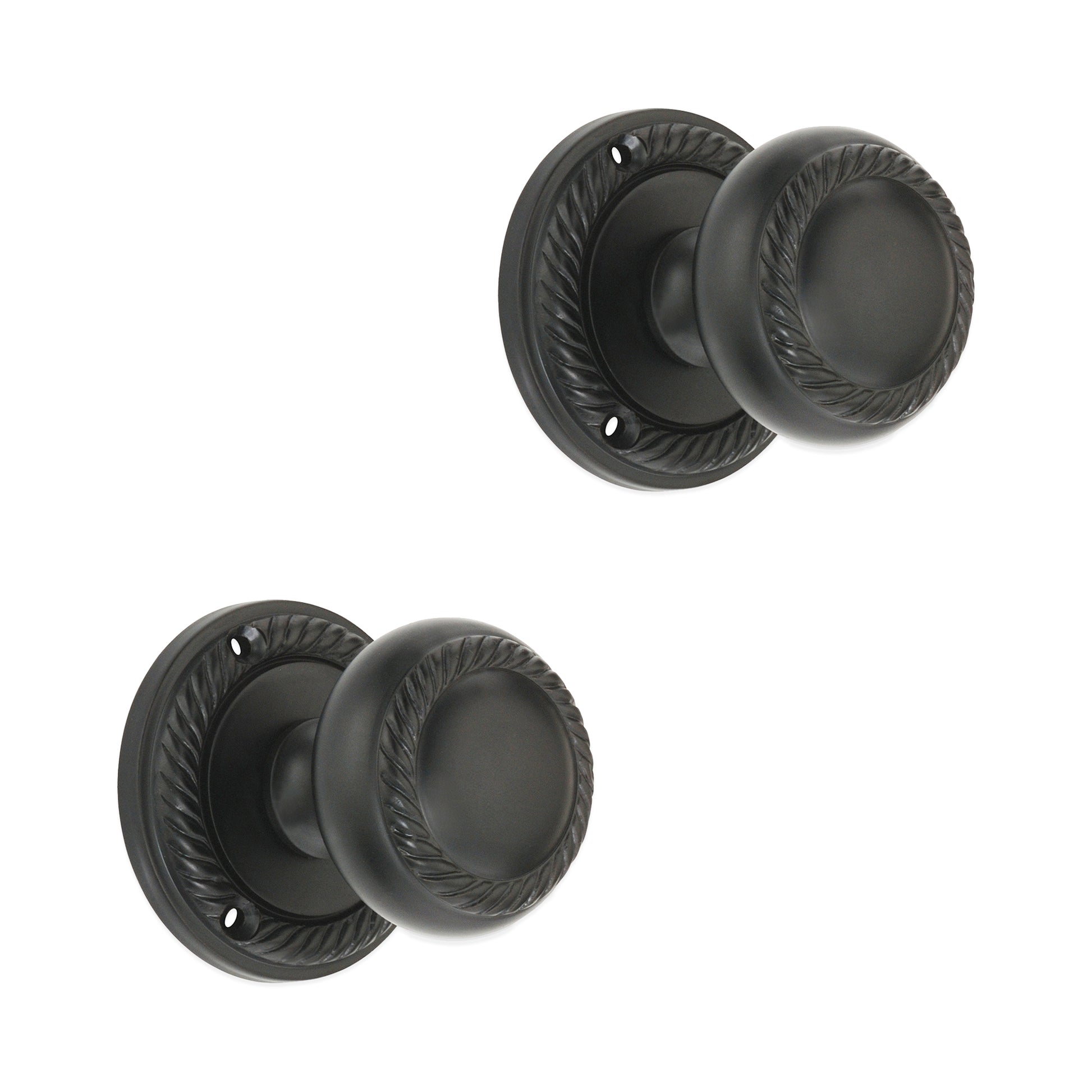 Georgian Door Knob Matt Black Home Decor