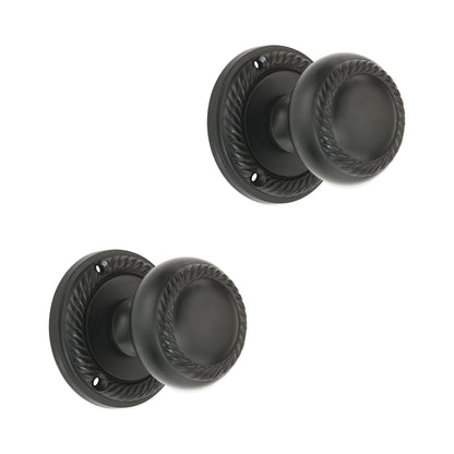 Georgian Door Knob Matt Black Home Decor